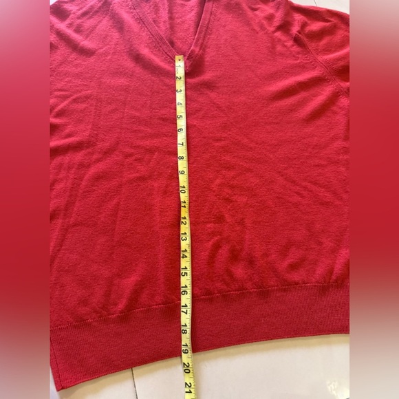 Vintage Byford V Neck Sweater Men XL Red Pullover Casual Jumper Travel Real Wool - Picture 10 of 16